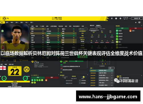 以临场数据解析贝林厄姆对阵荷兰世俱杯关键表现评估全维度战术价值 以临场数据解析贝林厄姆对阵荷兰世俱杯关键表现评估全维度战术价值